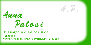 anna palosi business card