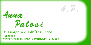 anna palosi business card